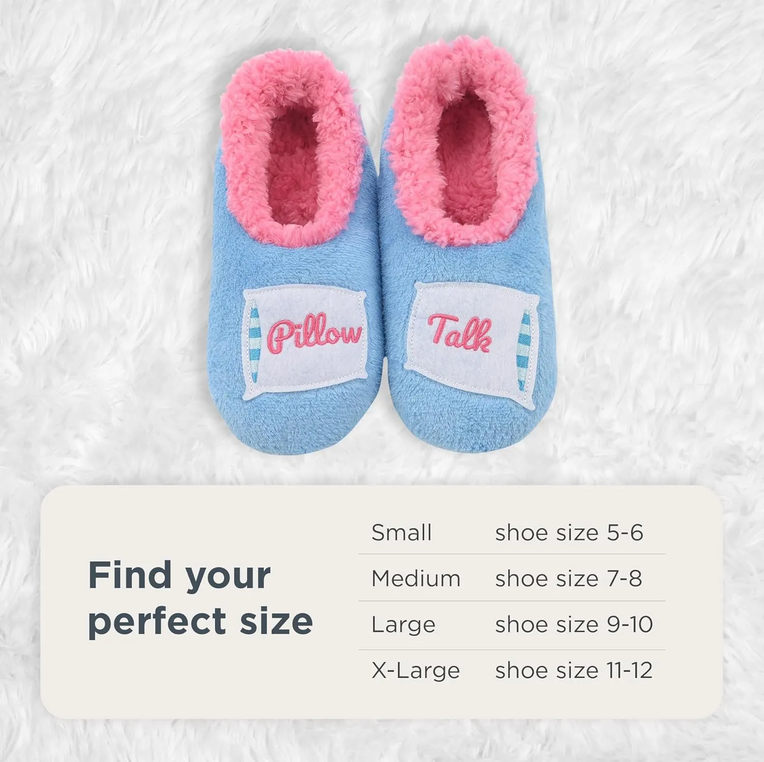 Snoozies Pairable Slipper Socks - Funny House Slippers for Women, Non-Slip Fuzzy Slipper Socks