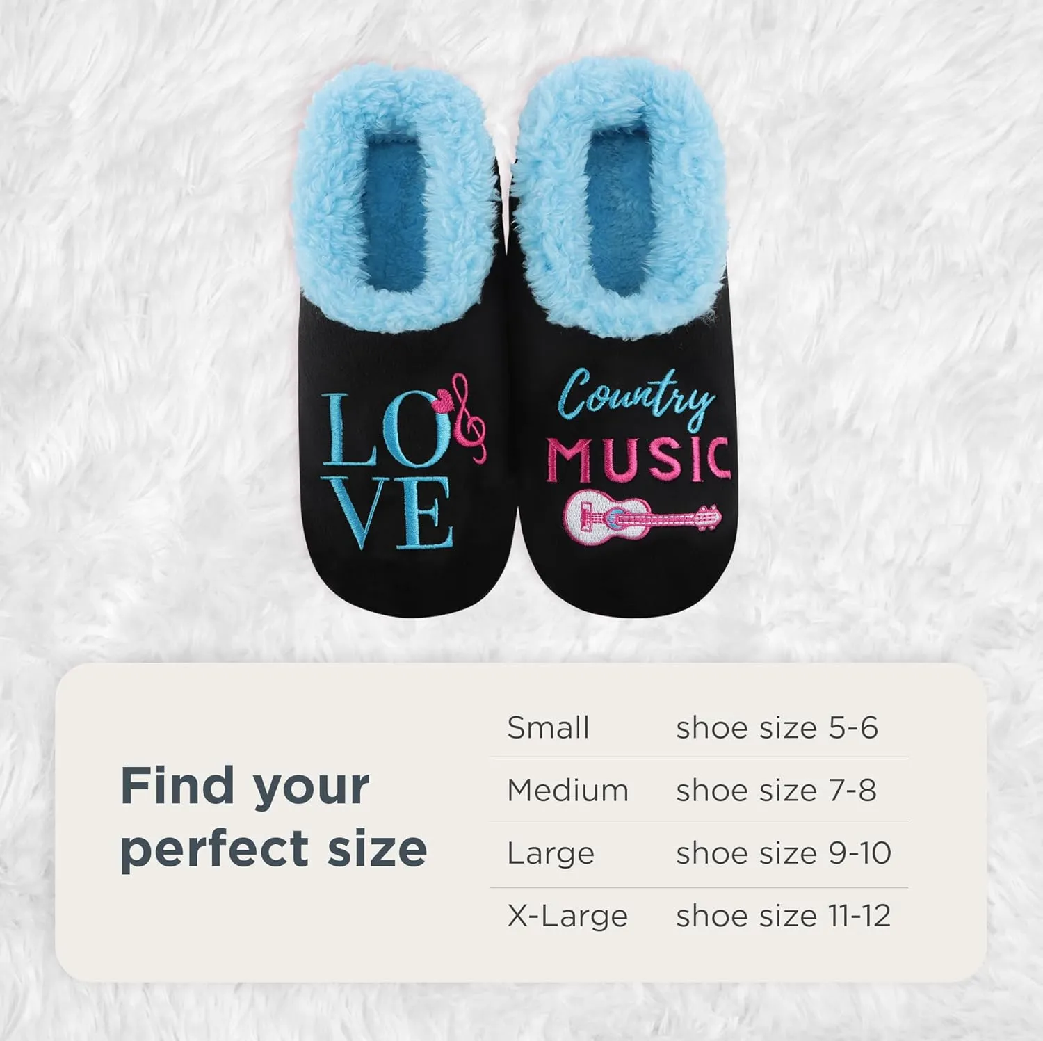 Snoozies Pairable Slipper Socks - Funny House Slippers for Women, Non-Slip Fuzzy Slipper Socks