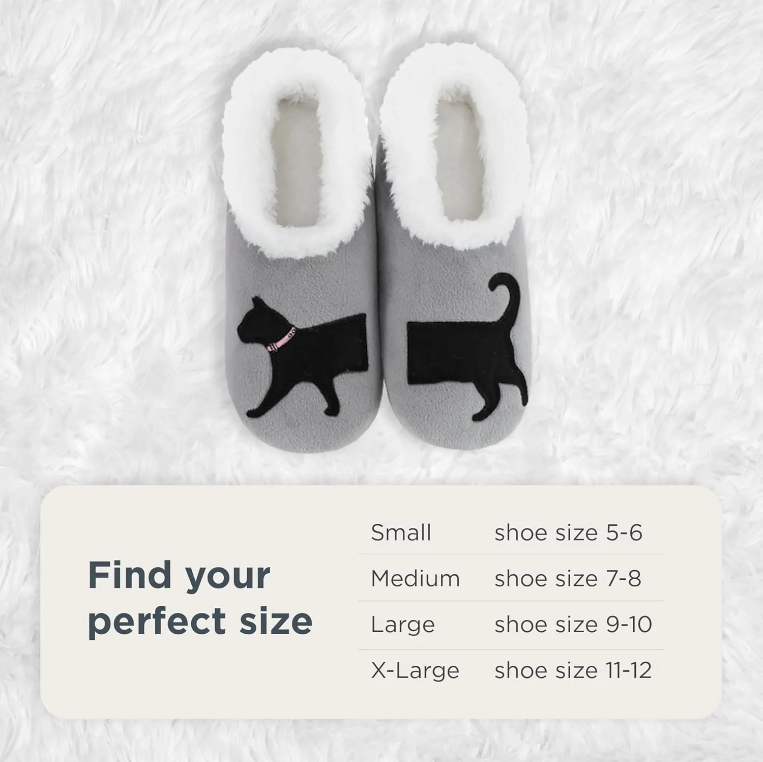 Snoozies Pairable Slipper Socks - Funny House Slippers for Women, Non-Slip Fuzzy Slipper Socks