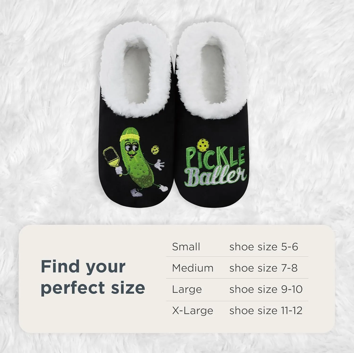 Snoozies Pairable Slipper Socks - Funny House Slippers for Women, Non-Slip Fuzzy Slipper Socks