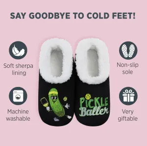 Snoozies Pairable Slipper Socks - Funny House Slippers for Women, Non-Slip Fuzzy Slipper Socks