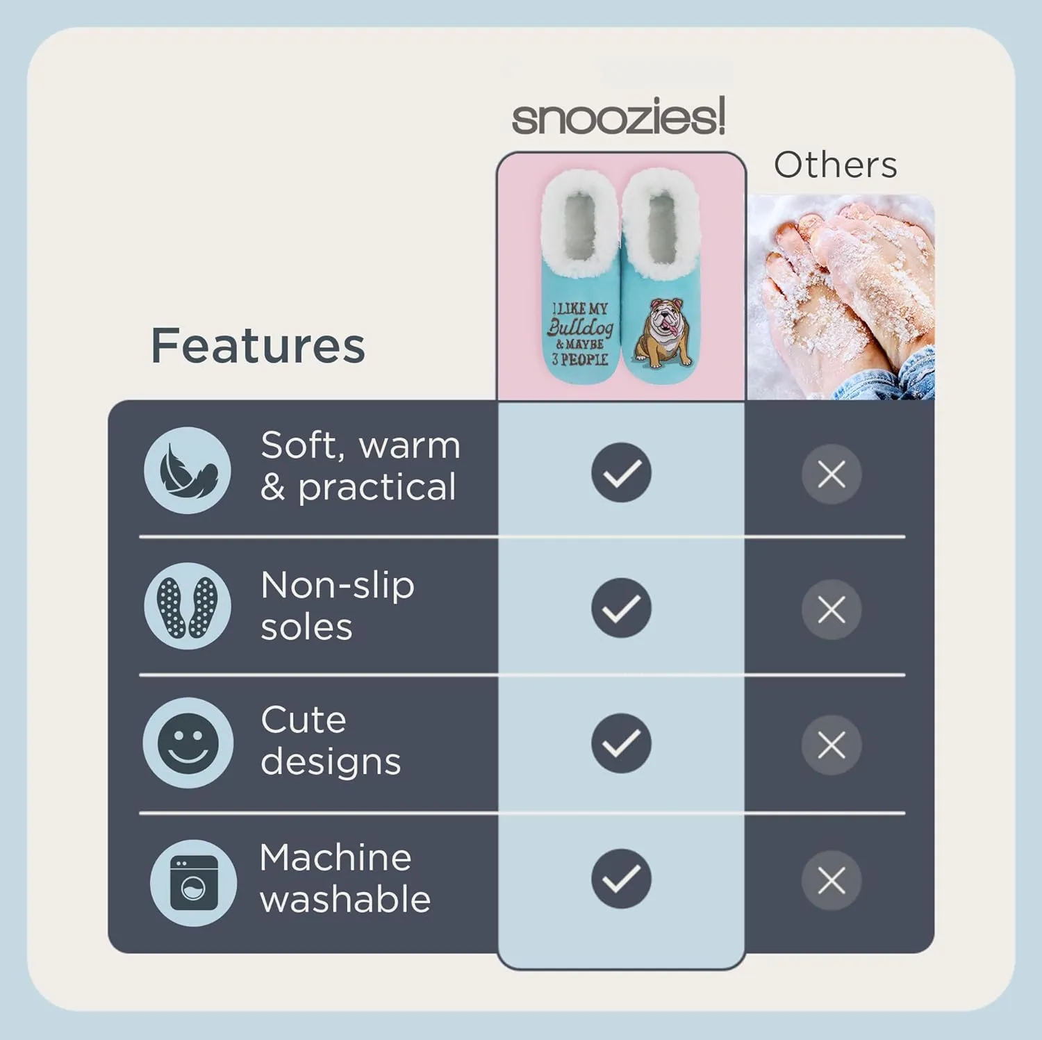 Snoozies Pairable Slipper Socks - Non-Slip Fuzzy Slippers for Women