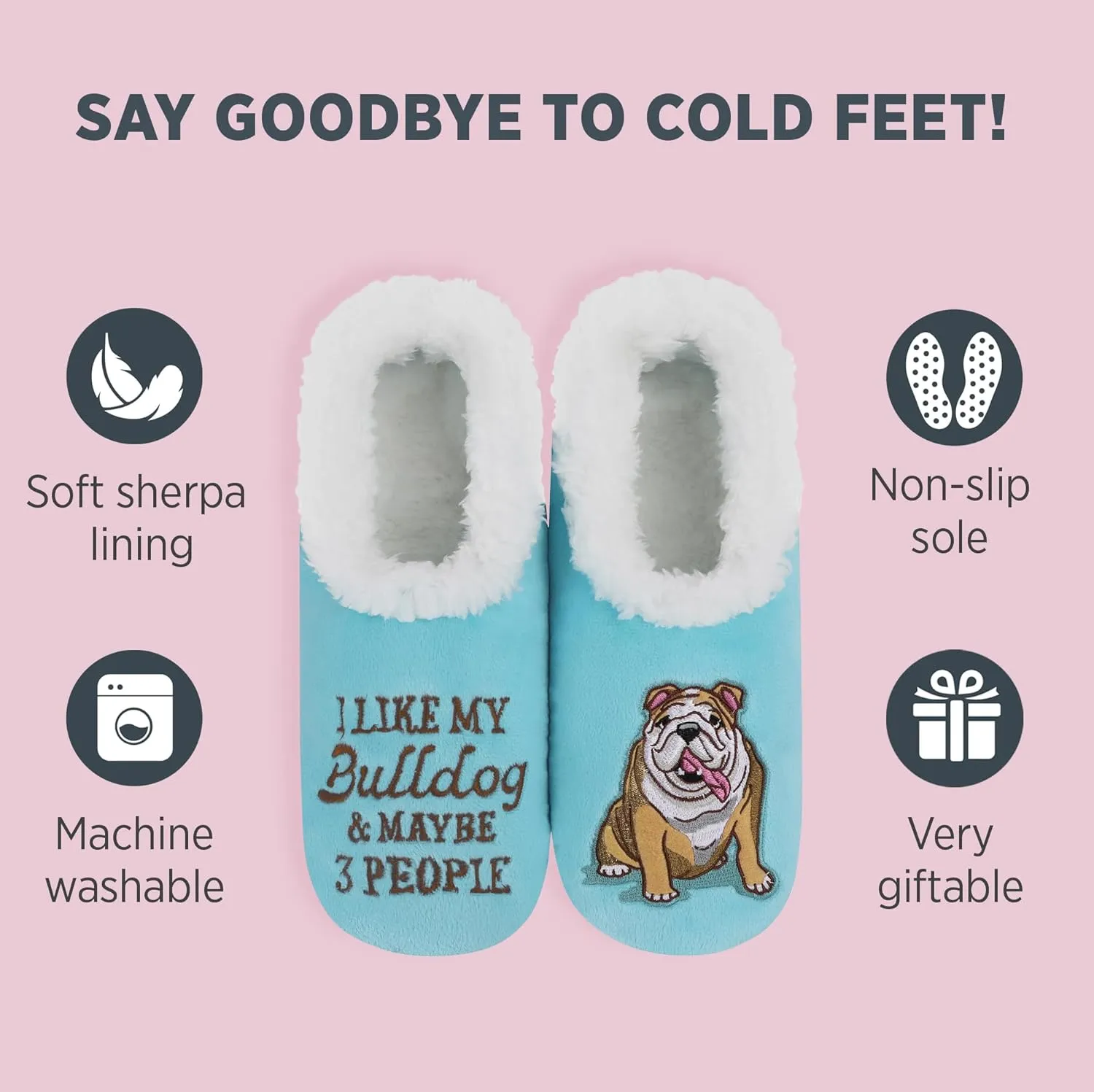 Snoozies Pairable Slipper Socks - Non-Slip Fuzzy Slippers for Women