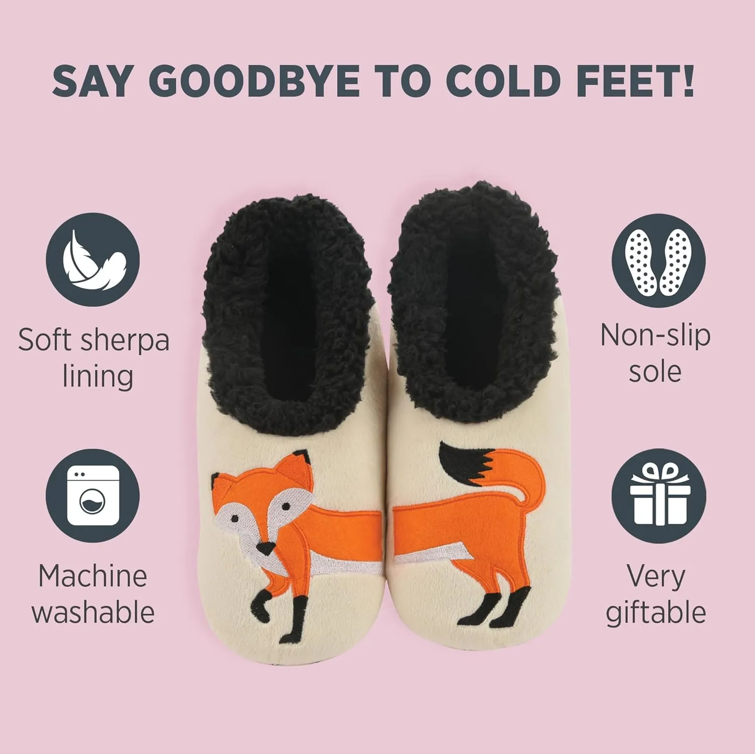 Snoozies Pairable Slipper Socks - Slippers for Women, Non-Slip Fuzzy Slipper Socks