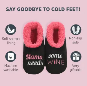 Snoozies Pairables Sherpa-lined Slipper Socks - Fuzzy and Cute Slippers for Women with Non-Slip Sole - Ladies Warm Slippers