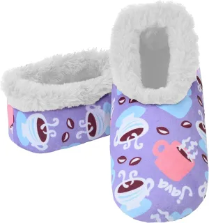Snoozies Sherpa-Lined Slipper Socks - Fuzzy and Cute Slippers for Women with Non-Slip Sole - Ladies Warm Slippers
