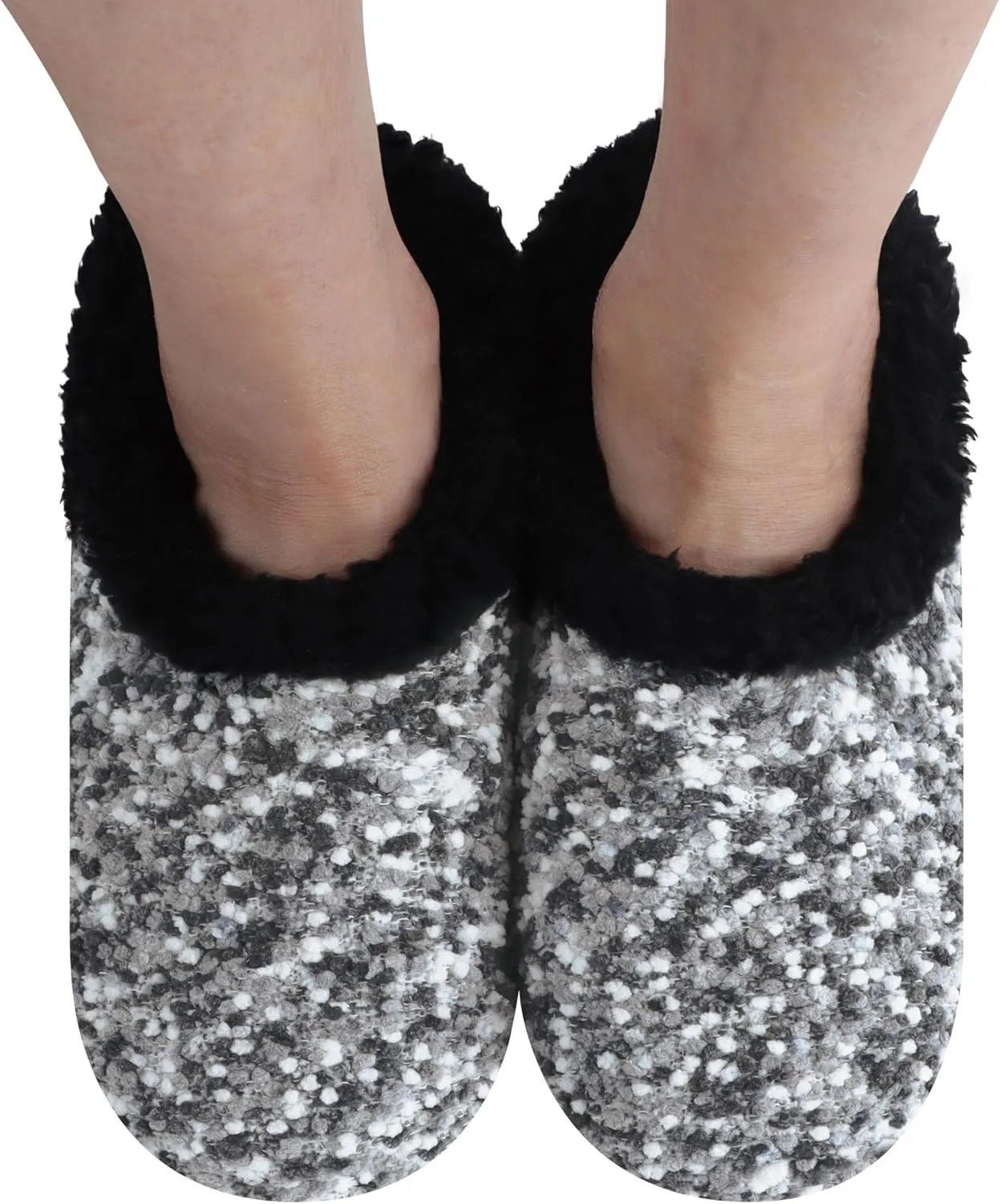 Snoozies Slipper Socks for Women Indoor, Cozy Sherpa-Lined Womens Slippers Non-Skid, Ladies Gifts