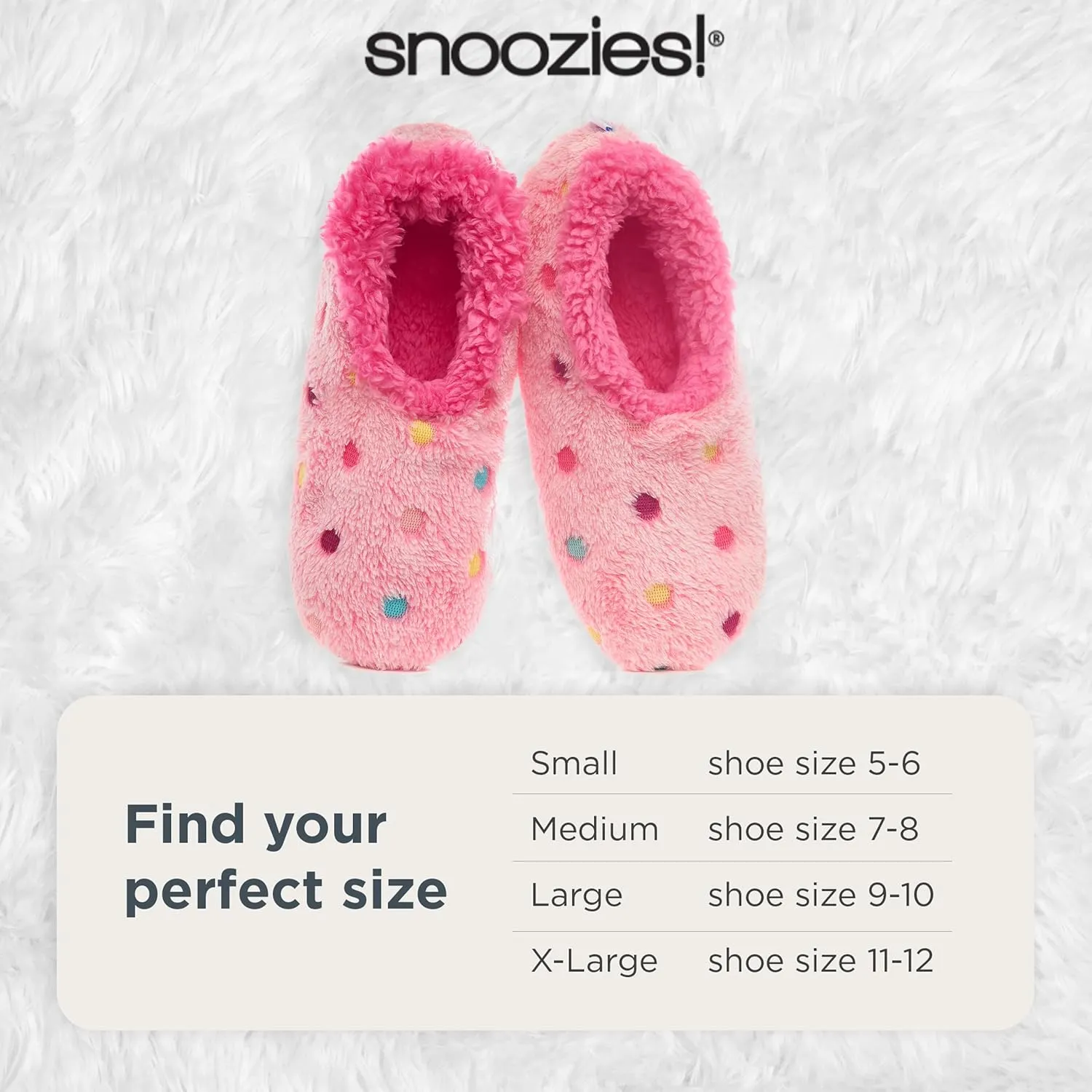 Snoozies Slippers for Women | Lotsa Dots Colorful Cozy Sherpa Slipper Socks | Womens House Slippers | Cozy Slippers for Women | Colorful Womens Fuzzy Slippers