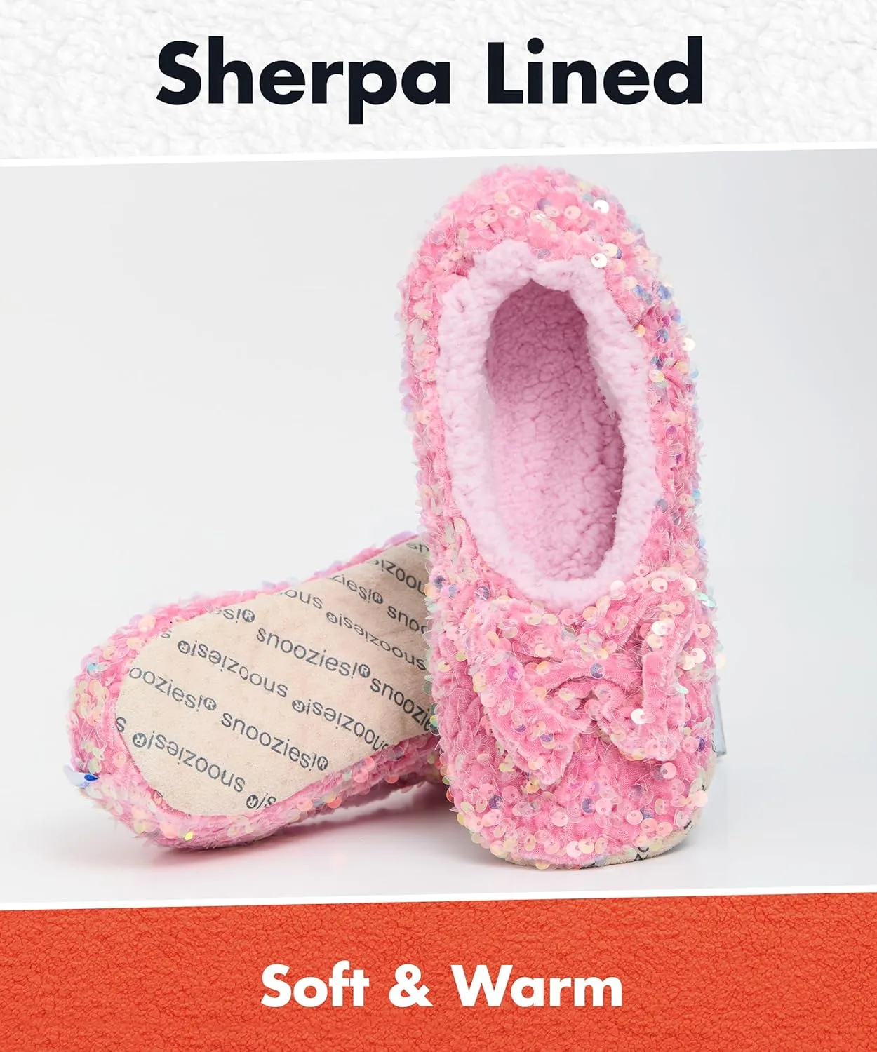 Snoozies Womens Glamour Bling Ballerina
