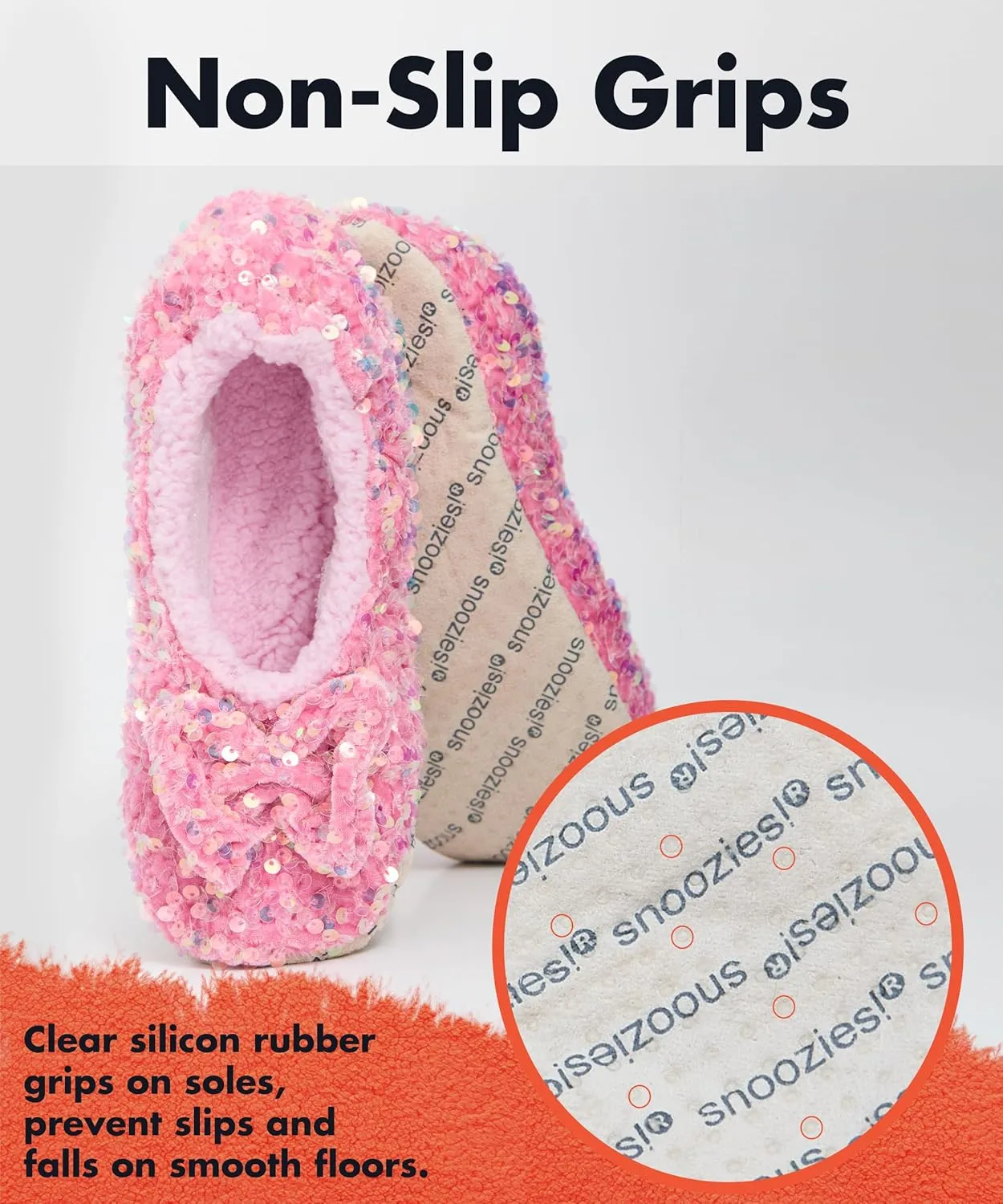 Snoozies Womens Glamour Bling Ballerina