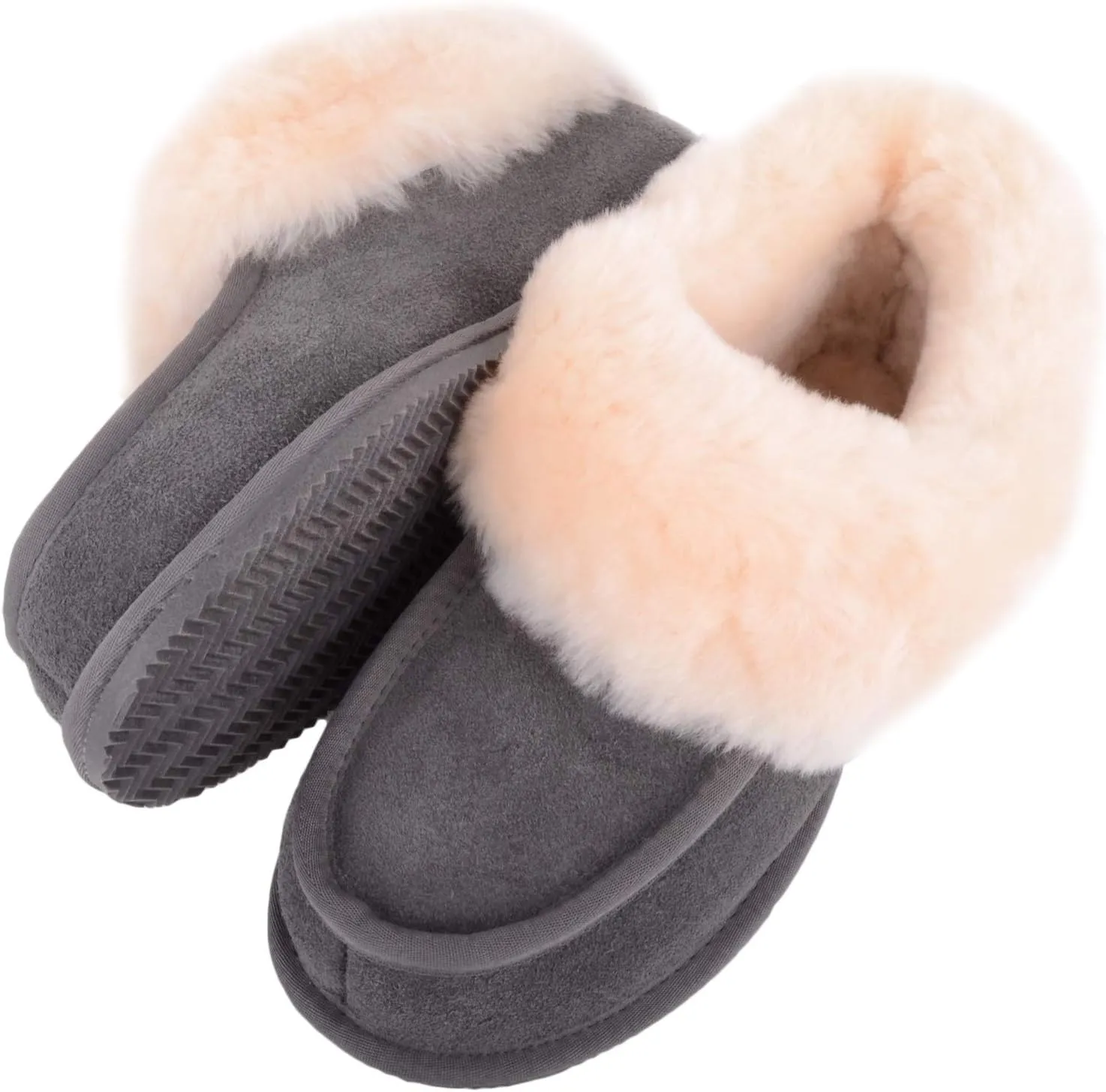 SNUGRUGS Fern, Women's Sheepskin Slipper Boot with Rubber Sole