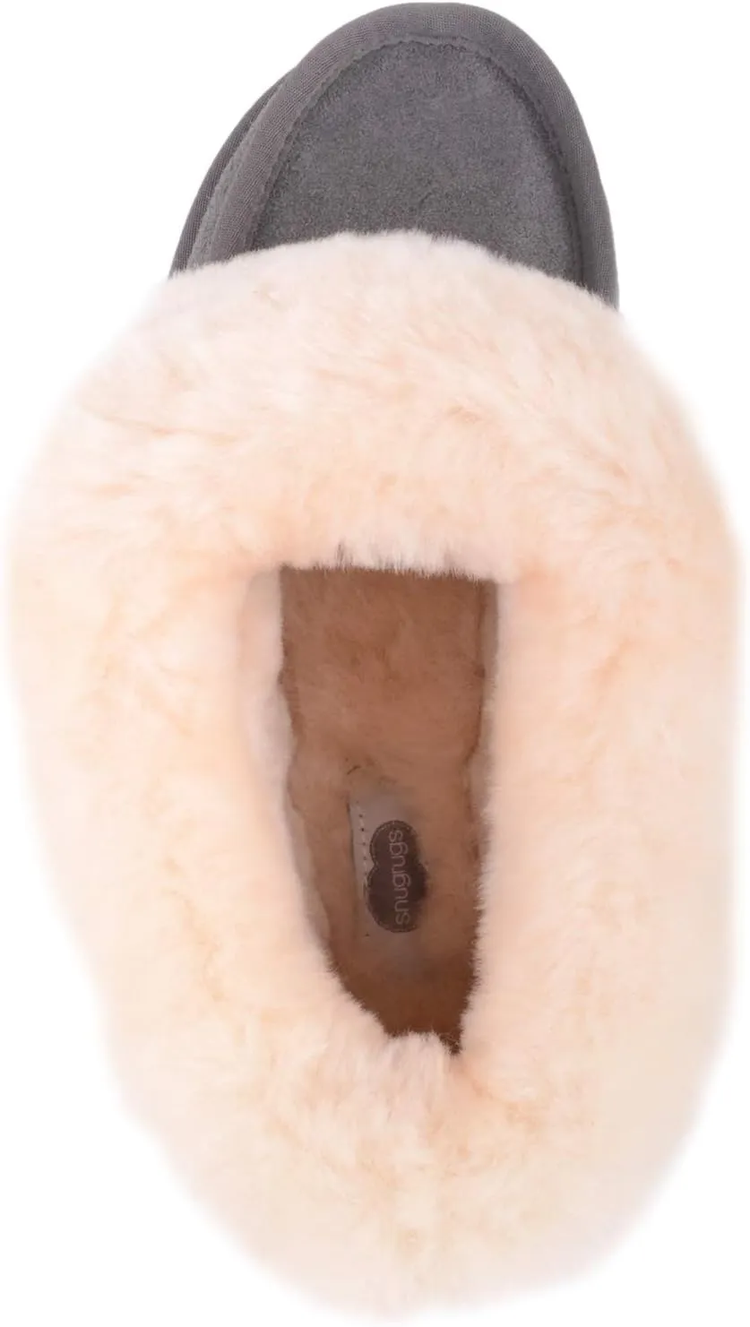 SNUGRUGS Fern, Women's Sheepskin Slipper Boot with Rubber Sole