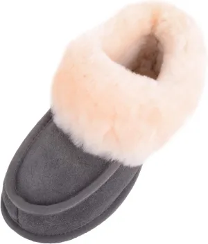 SNUGRUGS Fern, Women's Sheepskin Slipper Boot with Rubber Sole