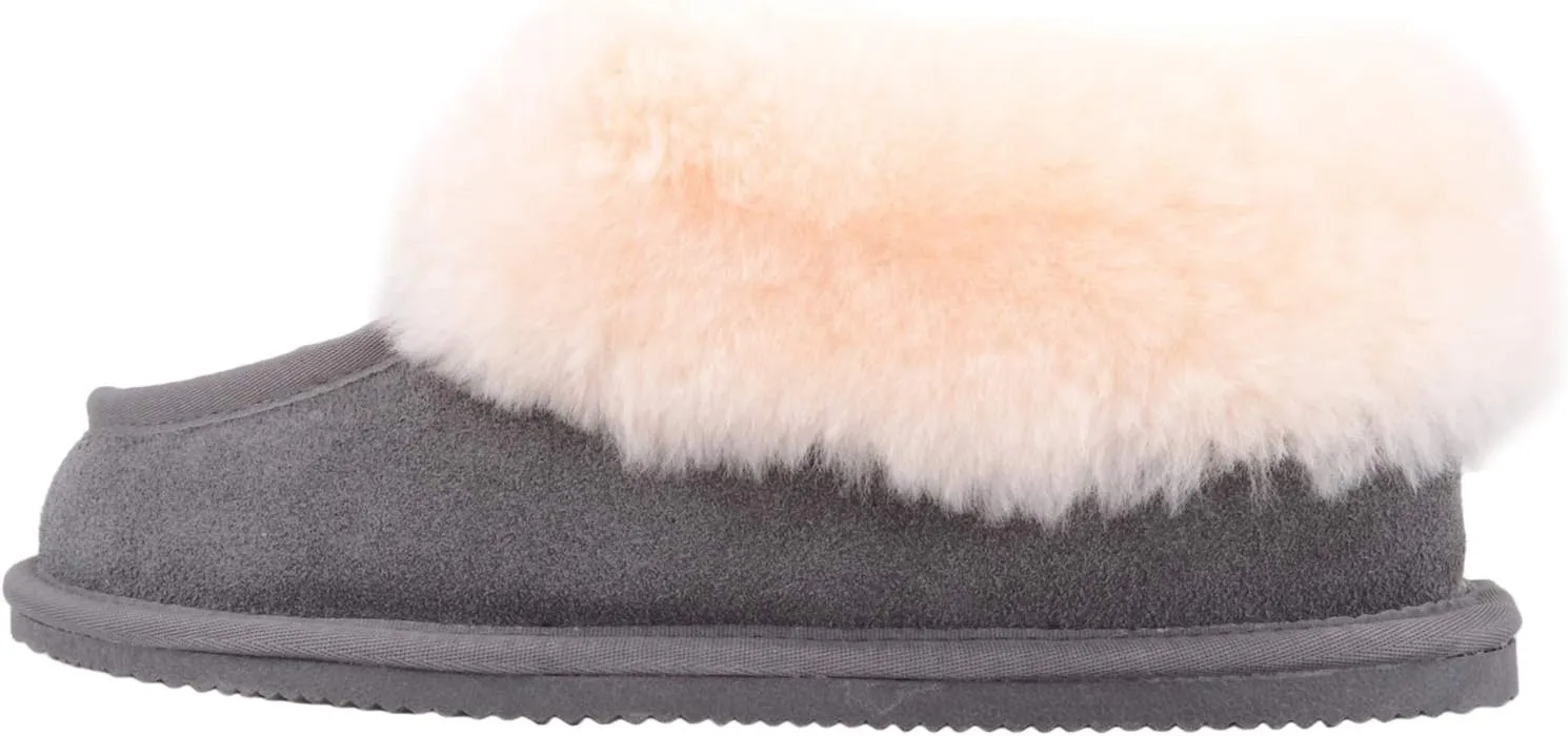 SNUGRUGS Fern, Women's Sheepskin Slipper Boot with Rubber Sole