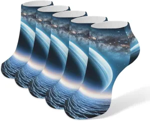 Socks Cosmic Starry Sky Printed Women Socks Ankle Socks Christmas Socks Running Socks Slipper Socks