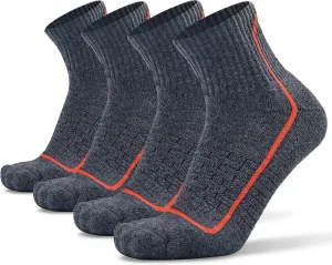 Socks Daze Merino Wool Blend Ankle Running Hiking Socks for Men Women Athletic Cushioned Quarter Walking Basketball Socks