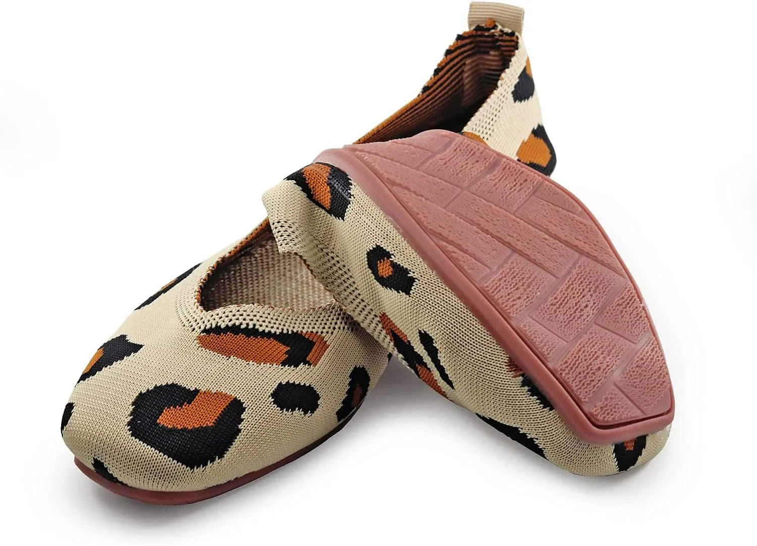 SOFMUO Women's Flats Shoes Knitted Lightweight Casual Slip On Loafers Soft Comfort Breathable Mesh Work Ballet Shoes…