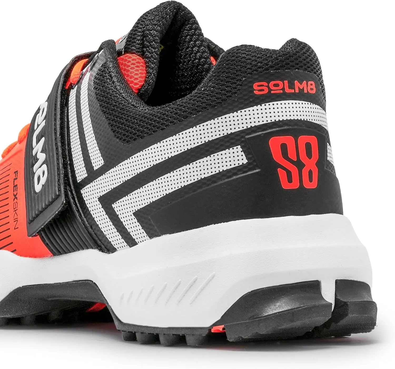 SOLM8 S8 Cricket Shoes - Rubber Spikes Professional Cleats for Outdoor Turf and Field Sports Gel Cushioned Insole