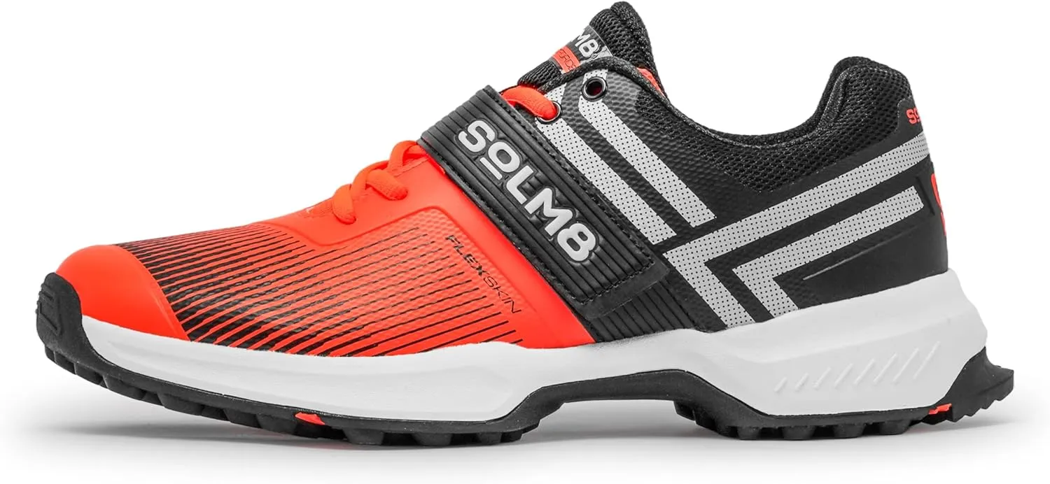 SOLM8 S8 Cricket Shoes - Rubber Spikes Professional Cleats for Outdoor Turf and Field Sports Gel Cushioned Insole
