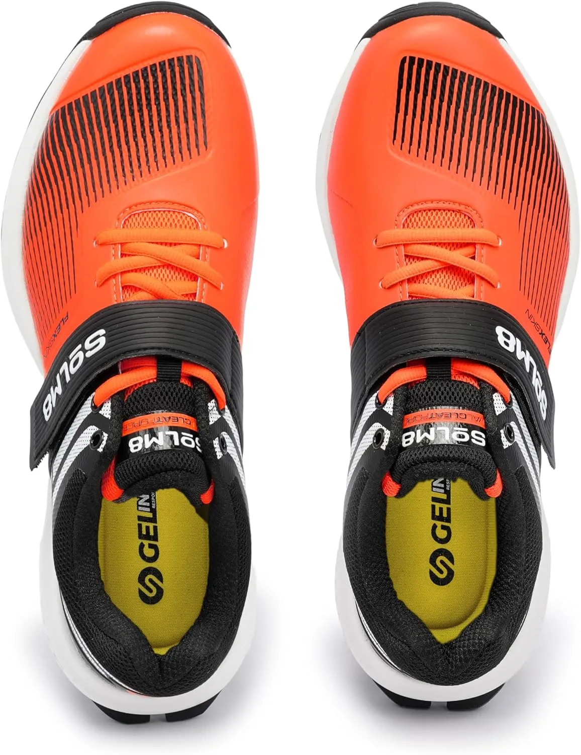 SOLM8 S8 Cricket Shoes - Rubber Spikes Professional Cleats for Outdoor Turf and Field Sports Gel Cushioned Insole