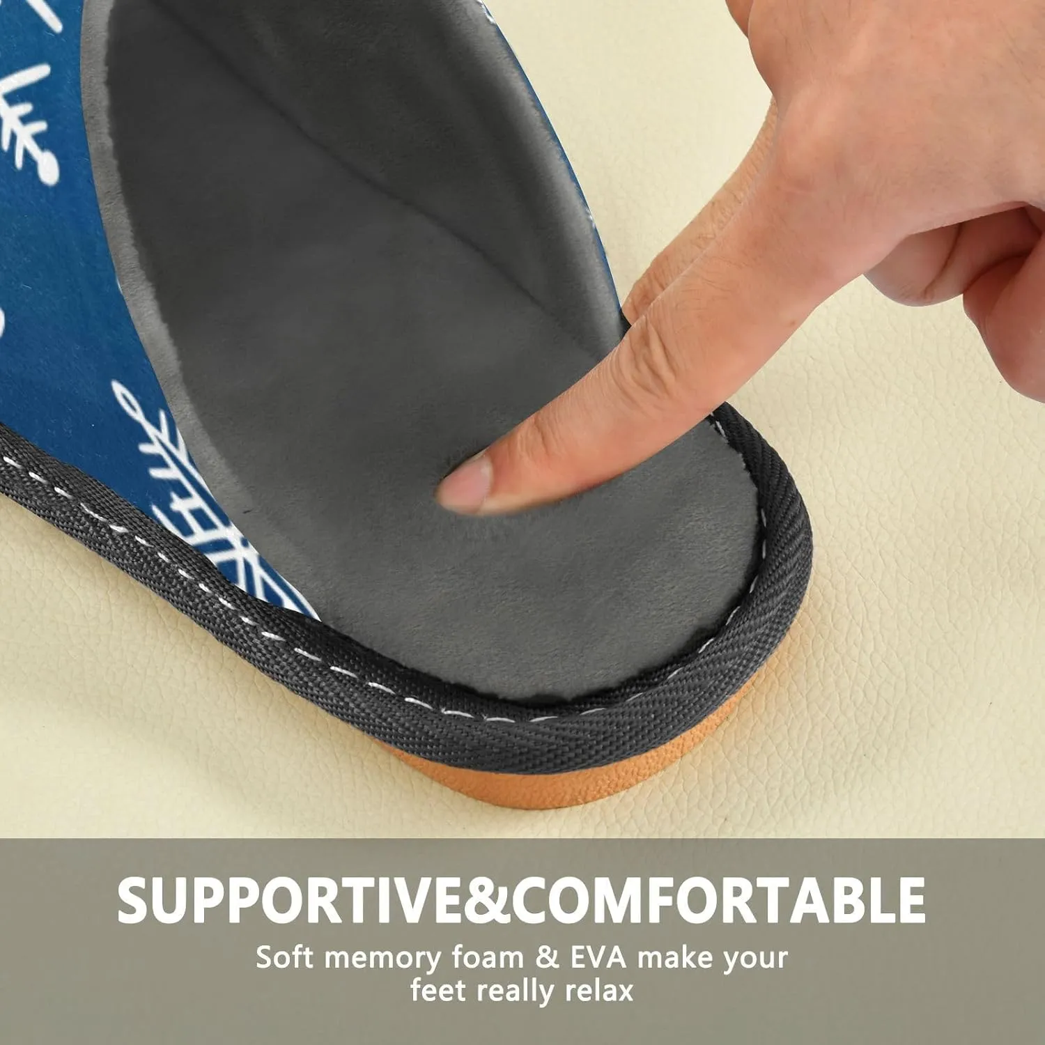 Spa Slippers Indoor House Fuzzy Slippers Soft Memory Foam Non-Slip Home Slipper Winter Shoes For Bedroom Hotel Travel 4-11