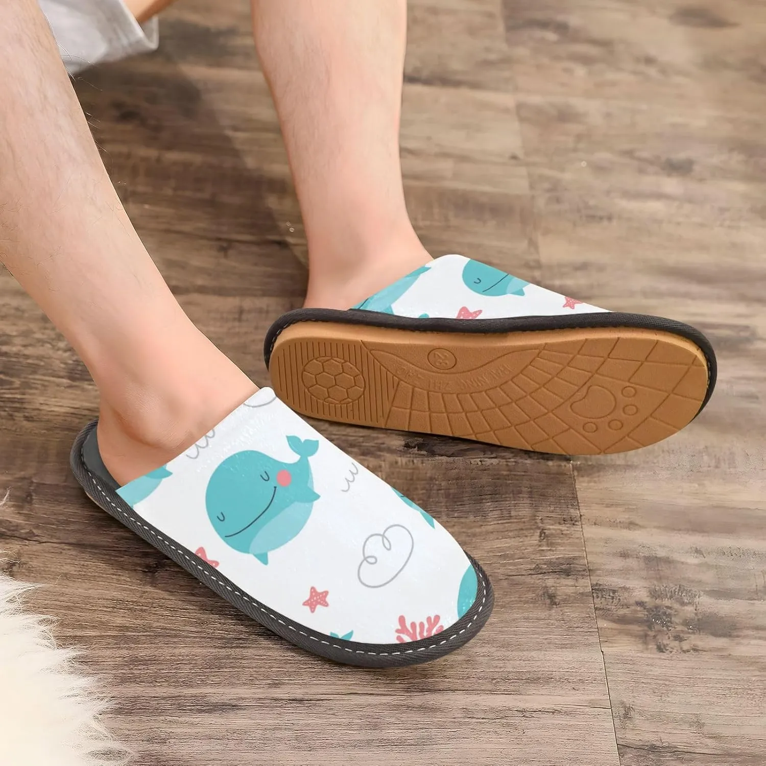 Spa Slippers Indoor House Fuzzy Slippers Soft Memory Foam Non-Slip Home Slipper Winter Shoes For Bedroom Hotel Travel 4-11