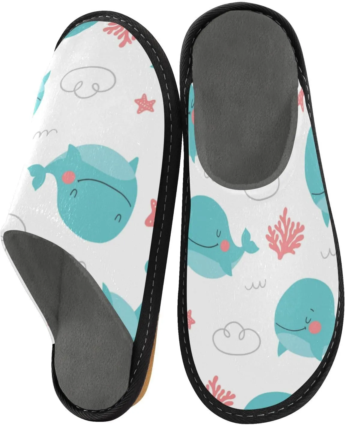 Spa Slippers Indoor House Fuzzy Slippers Soft Memory Foam Non-Slip Home Slipper Winter Shoes For Bedroom Hotel Travel 4-11
