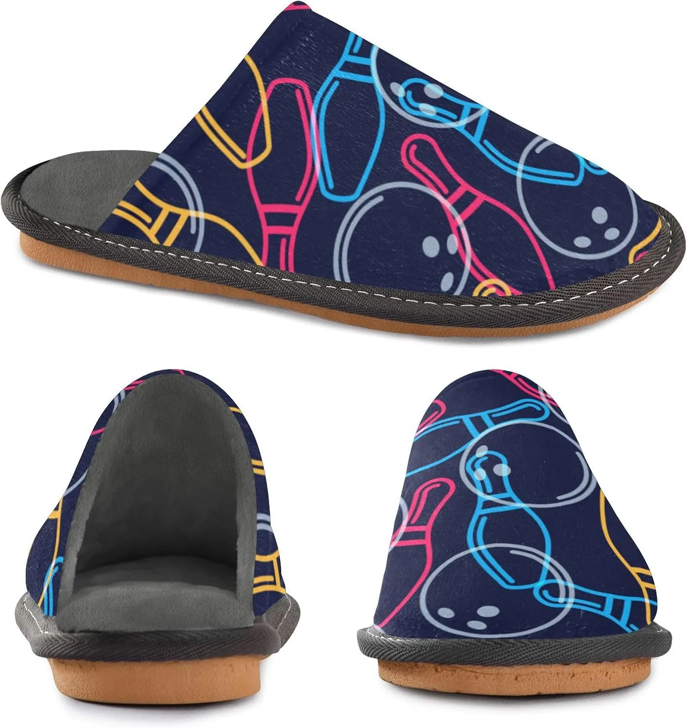 Spa Slippers Indoor House Fuzzy Slippers Soft Memory Foam Non-Slip Home Slipper Winter Shoes For Bedroom Hotel Travel 4-11