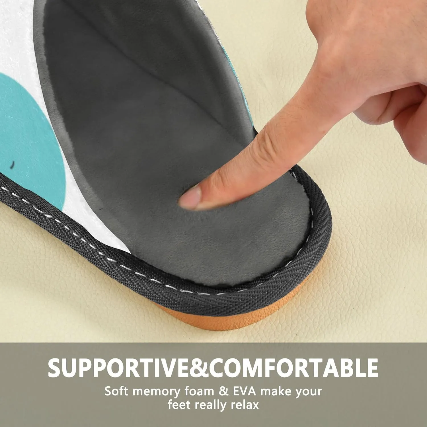 Spa Slippers Indoor House Fuzzy Slippers Soft Memory Foam Non-Slip Home Slipper Winter Shoes For Bedroom Hotel Travel 4-11