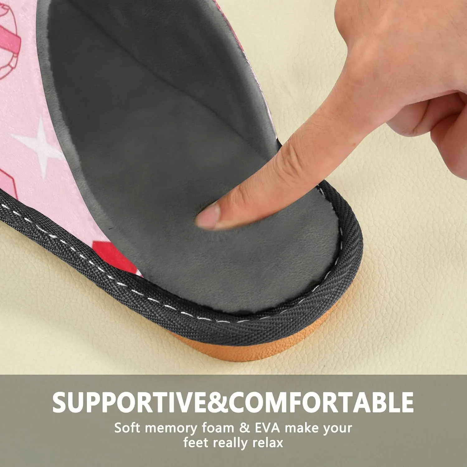 Spa Slippers Indoor House Fuzzy Slippers Soft Memory Foam Non-Slip Home Slipper Winter Shoes For Bedroom Hotel Travel 4-11