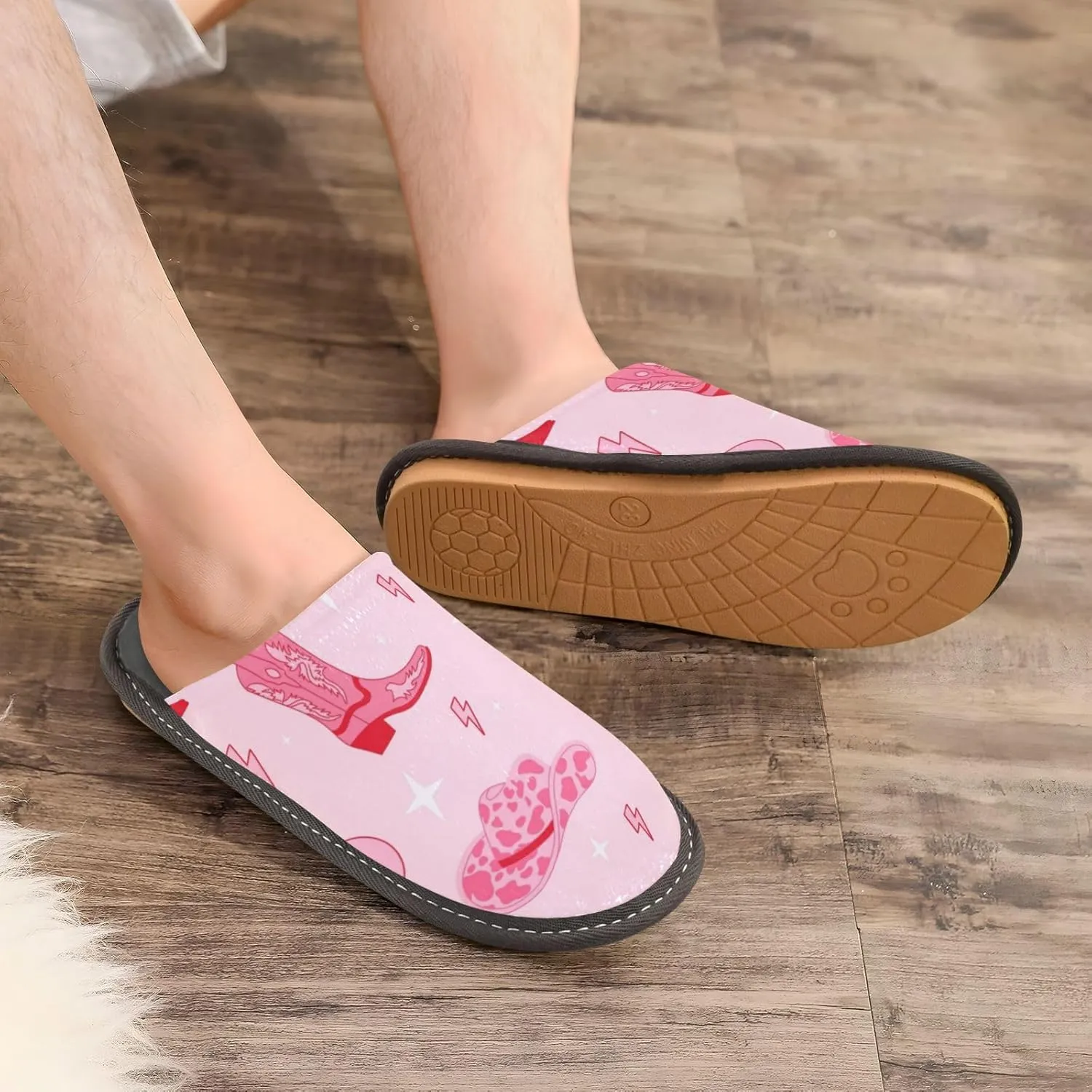 Spa Slippers Indoor House Fuzzy Slippers Soft Memory Foam Non-Slip Home Slipper Winter Shoes For Bedroom Hotel Travel 4-11