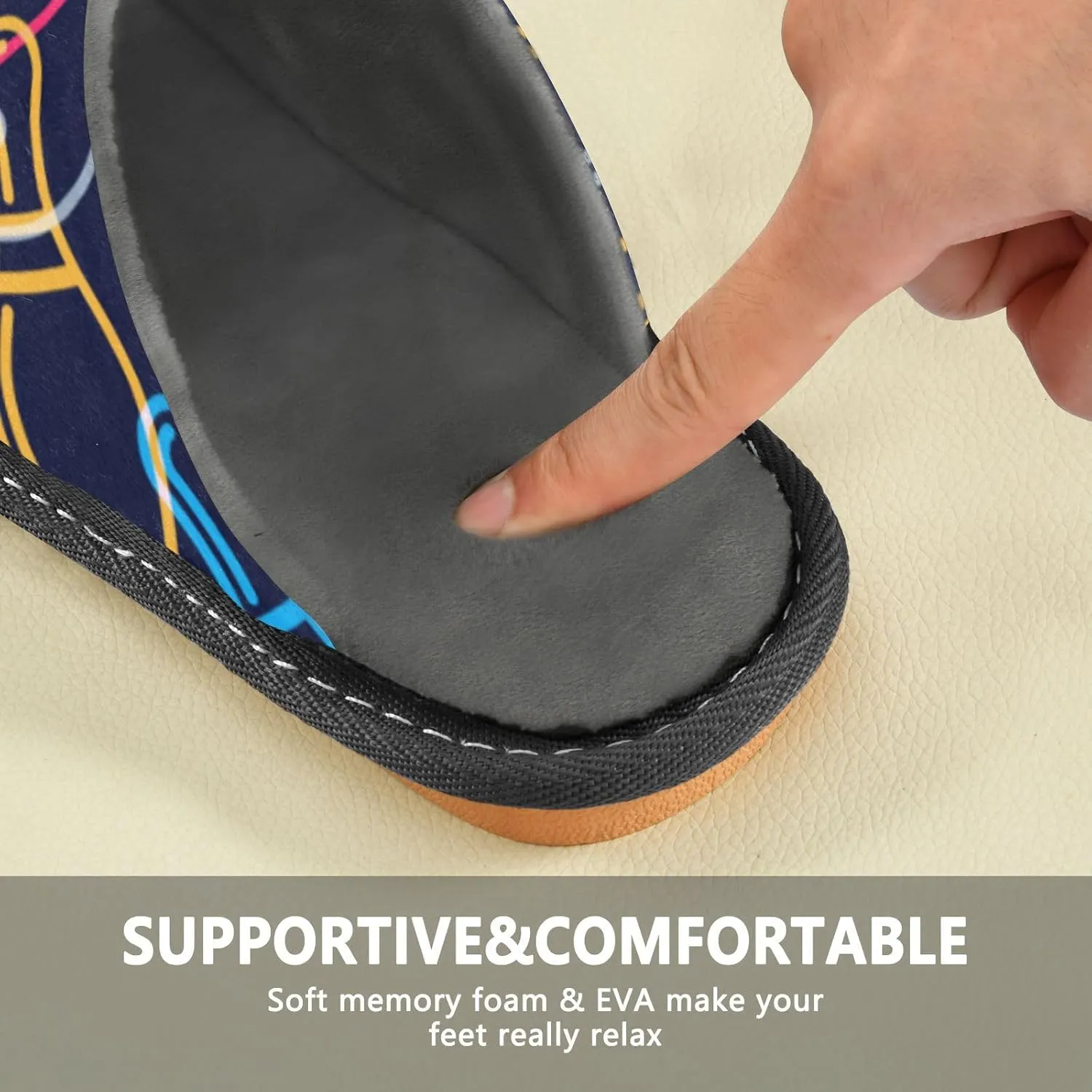 Spa Slippers Indoor House Fuzzy Slippers Soft Memory Foam Non-Slip Home Slipper Winter Shoes For Bedroom Hotel Travel 4-11