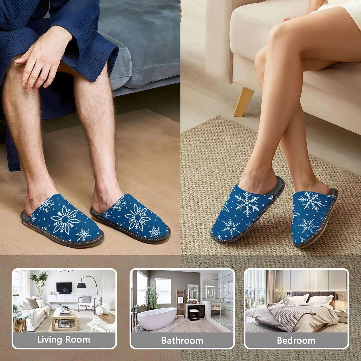 Spa Slippers Indoor House Fuzzy Slippers Soft Memory Foam Non-Slip Home Slipper Winter Shoes For Bedroom Hotel Travel 4-11