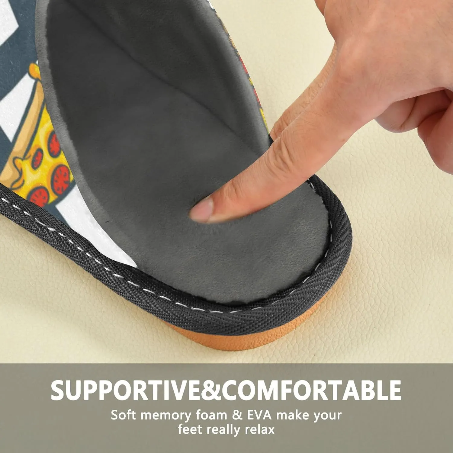 Spa Slippers Indoor House Fuzzy Slippers Soft Memory Foam Non-Slip Home Slipper Winter Shoes For Bedroom Hotel Travel 4-11