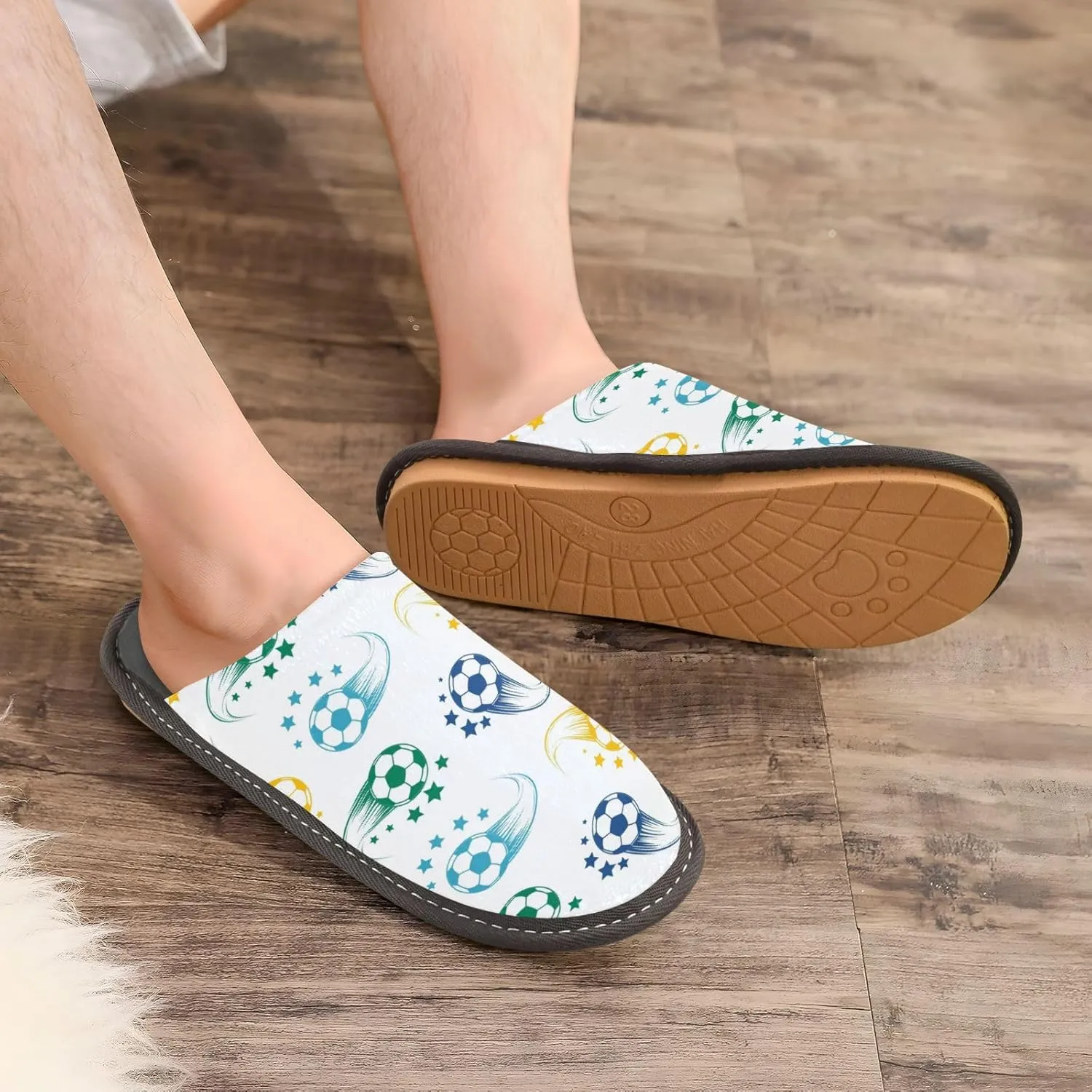 Spa Slippers Indoor House Fuzzy Slippers Soft Memory Foam Non-Slip Home Slipper Winter Shoes For Bedroom Hotel Travel 4-11