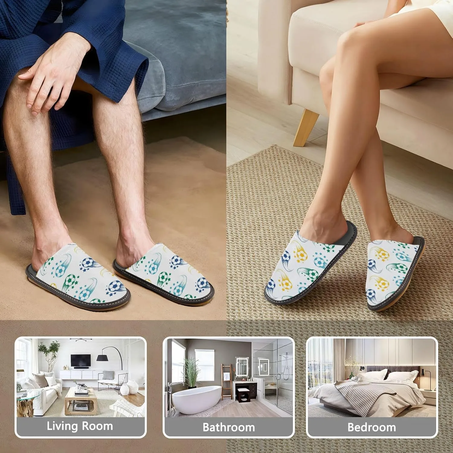 Spa Slippers Indoor House Fuzzy Slippers Soft Memory Foam Non-Slip Home Slipper Winter Shoes For Bedroom Hotel Travel 4-11