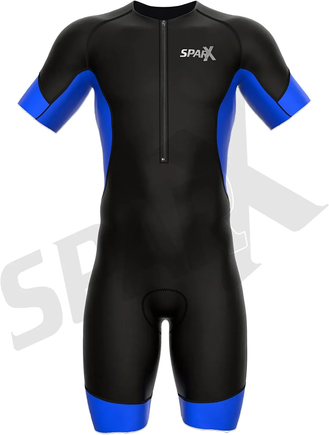 Sparx Men's Elite Sleeved Triathlon Suit Short Sleeve Trisuit SpeedSuit Skinsuit Swim-Bike-Run