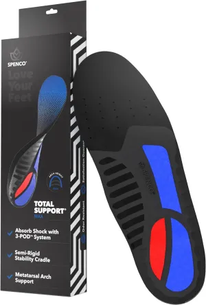 Spenco Total Support Max Shoe Insoles - Orthotic Metatarsal Arch Support Inserts - Absorbs Shock, Reduces Over-Pronation, Conforms to Foot Contours, Deep Heel Cupping Size 3