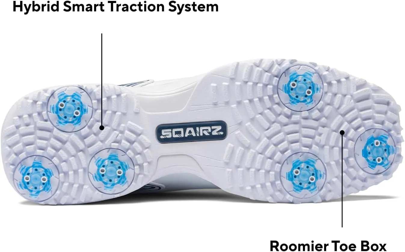 SQAIRZ Speed ProS2 Men's Athletic Golf Shoes, Designed for Balance & Performance, Replaceable Spikes, Waterproof