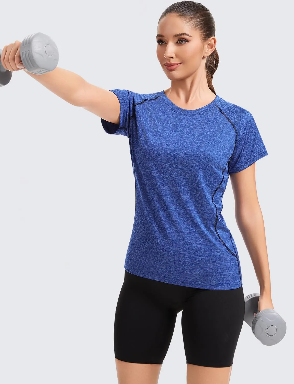 Star Vibe 4 Pack Women's Compression Shirt Short Sleeve Workout Tops Dry Fit Athletic Baselayer Gym Yoga Running T-Shirt