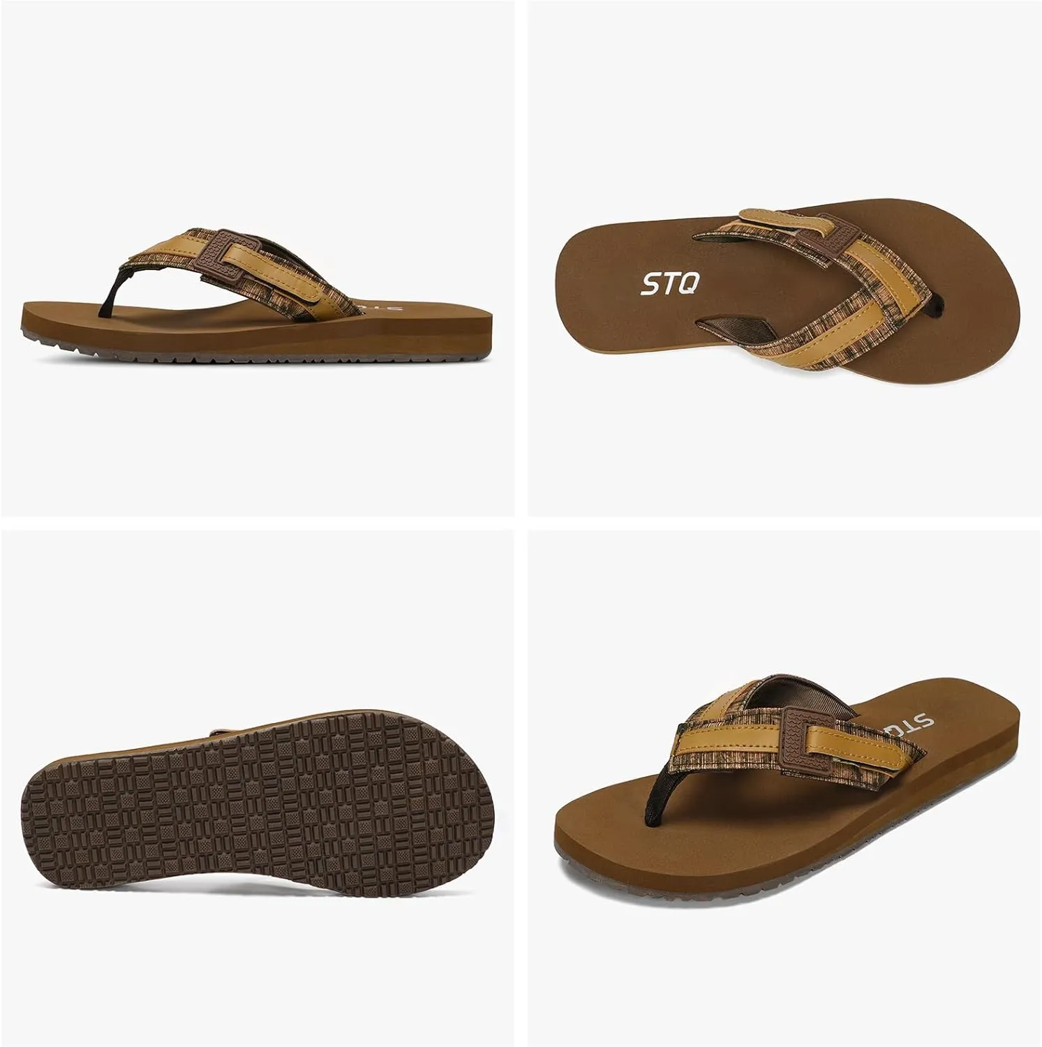 STQ Orthopedic Flip Flops for Women丨Beach Sandals with Arch Support for Plantar Fasciitis Relief