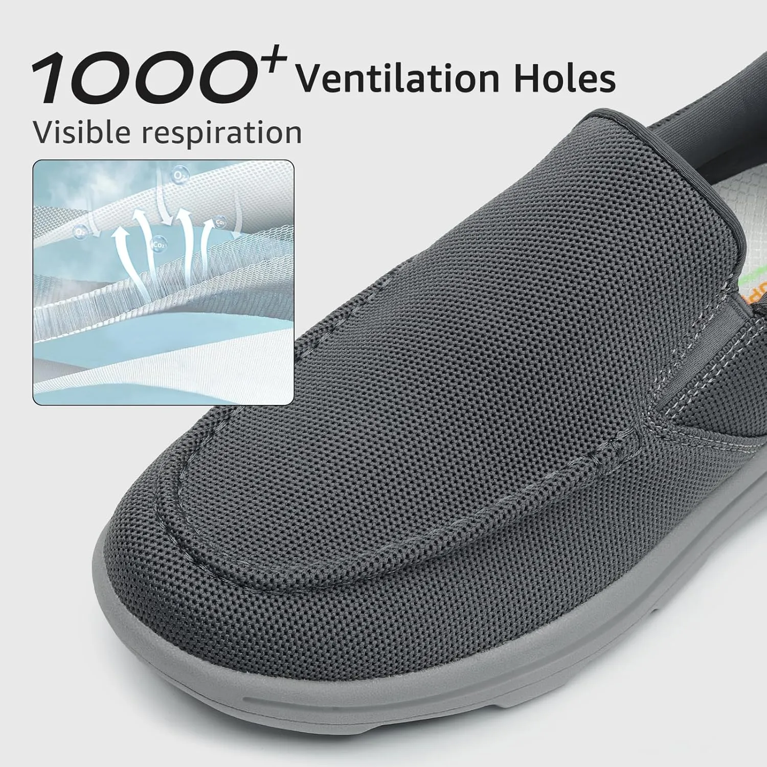 STQ Orthopedic Shoes for Men Casual Slip on Sneakers for Plantar Fasciitis Relief