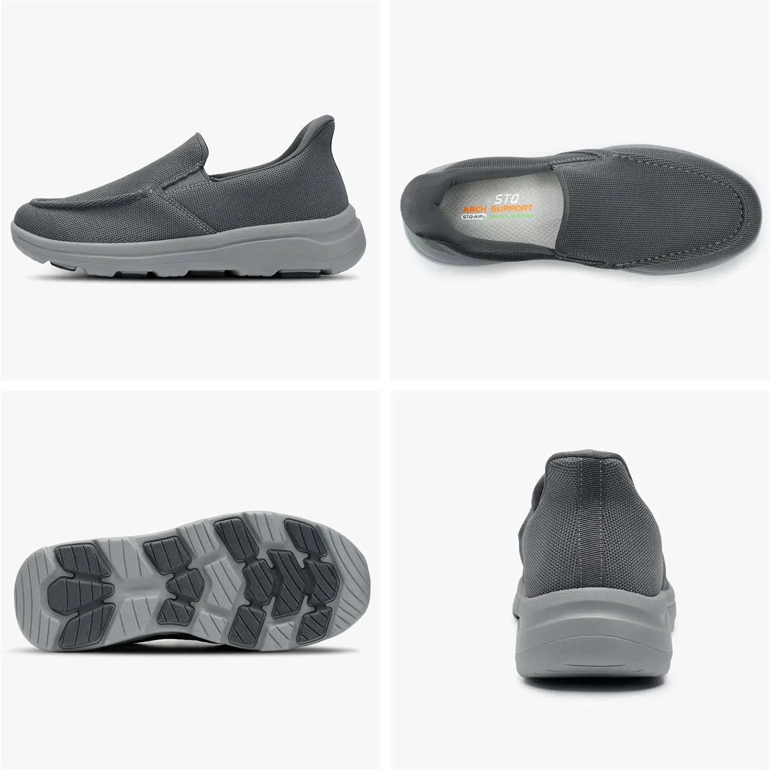 STQ Orthopedic Shoes for Men Casual Slip on Sneakers for Plantar Fasciitis Relief