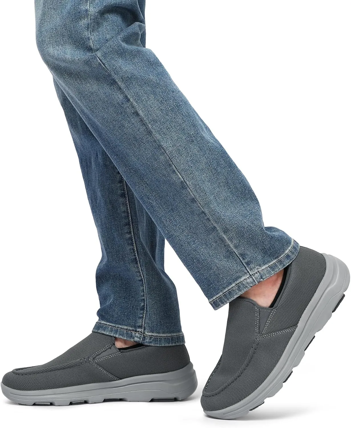 STQ Orthopedic Shoes for Men Casual Slip on Sneakers for Plantar Fasciitis Relief