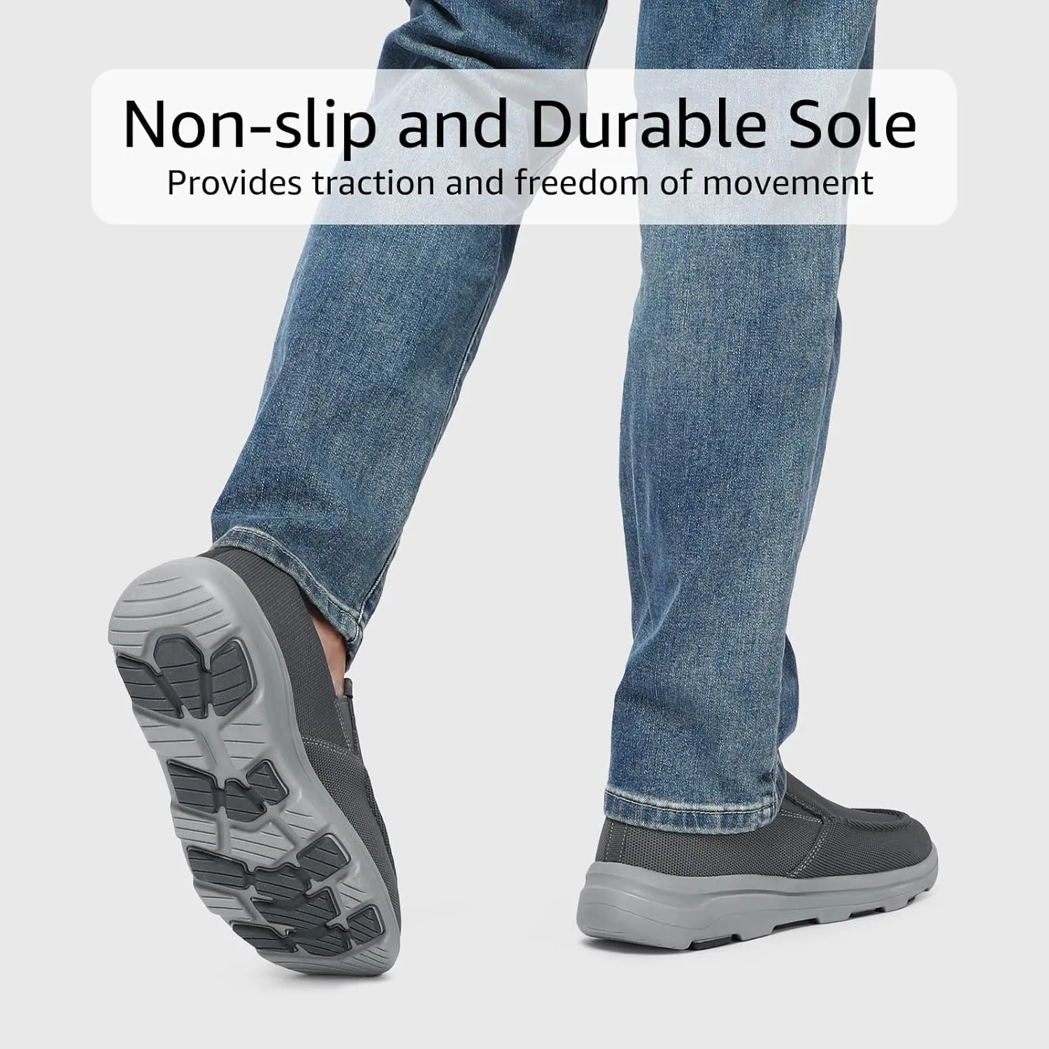 STQ Orthopedic Shoes for Men Casual Slip on Sneakers for Plantar Fasciitis Relief