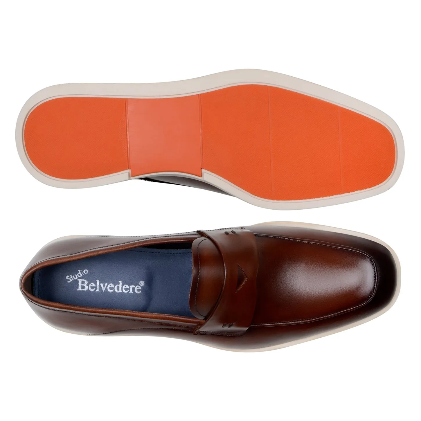 Studio Belvedere Maurizio Men's Shoes Nappa Leather Penny Loafer (SBV1007)