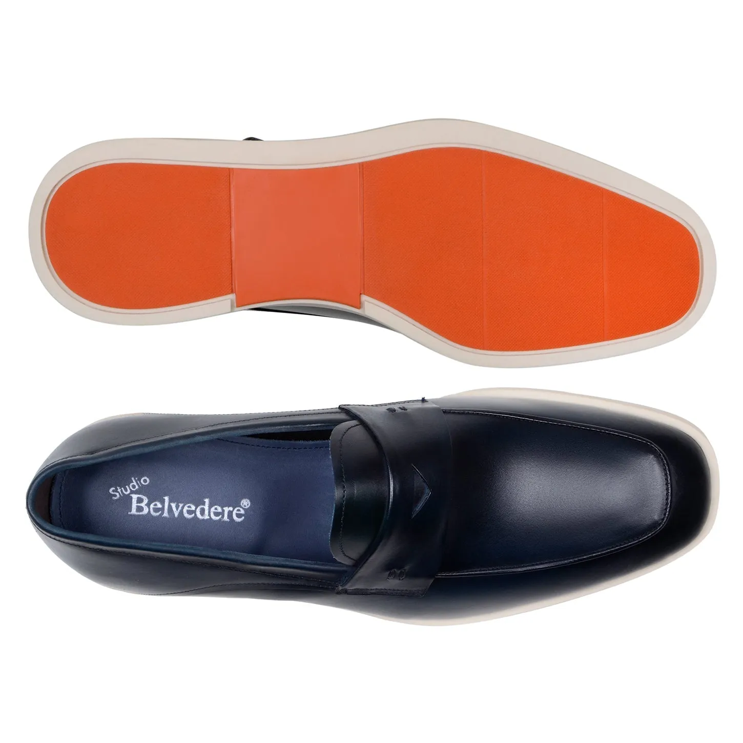 Studio Belvedere Maurizio Men's Shoes Nappa Leather Penny Loafer (SBV1007)