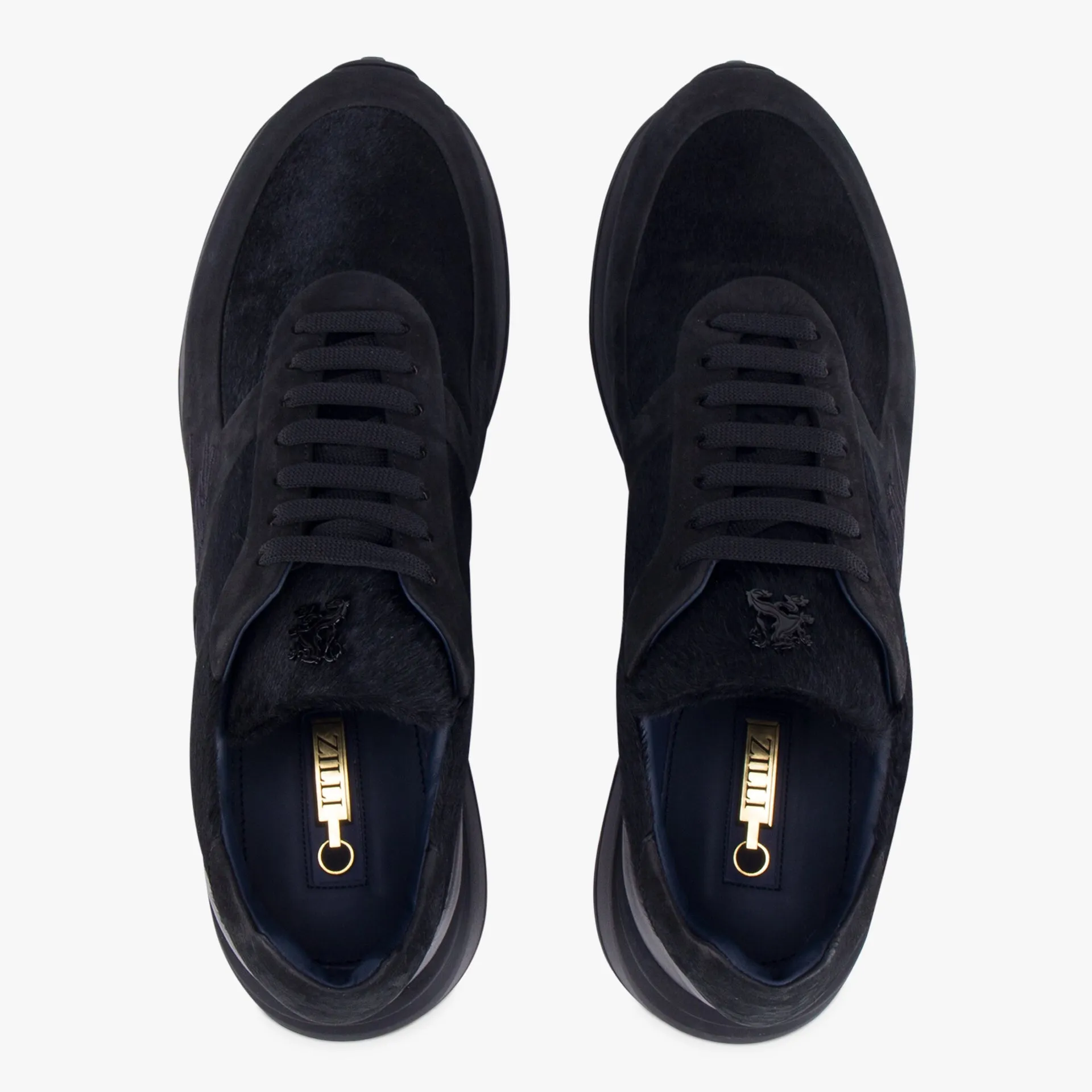 Suede Calfskin Sneakers with ZILLI Signature