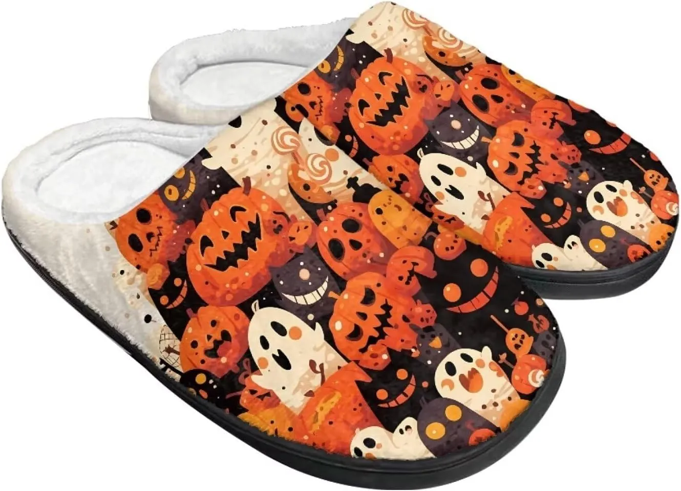 Sugar Skull Girl Grip Slippers Tiger Fluffy House Non Skid Microfiber Women Slipper Winter Indoor Shoes