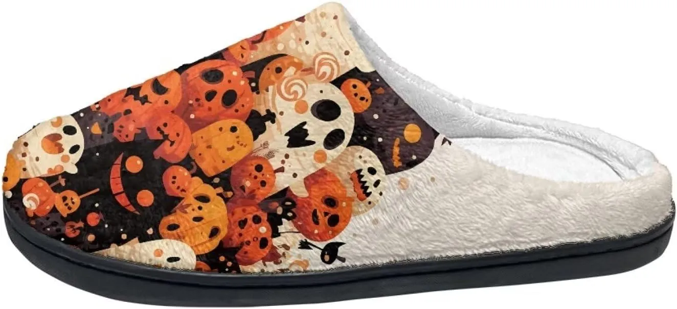 Sugar Skull Girl Grip Slippers Tiger Fluffy House Non Skid Microfiber Women Slipper Winter Indoor Shoes